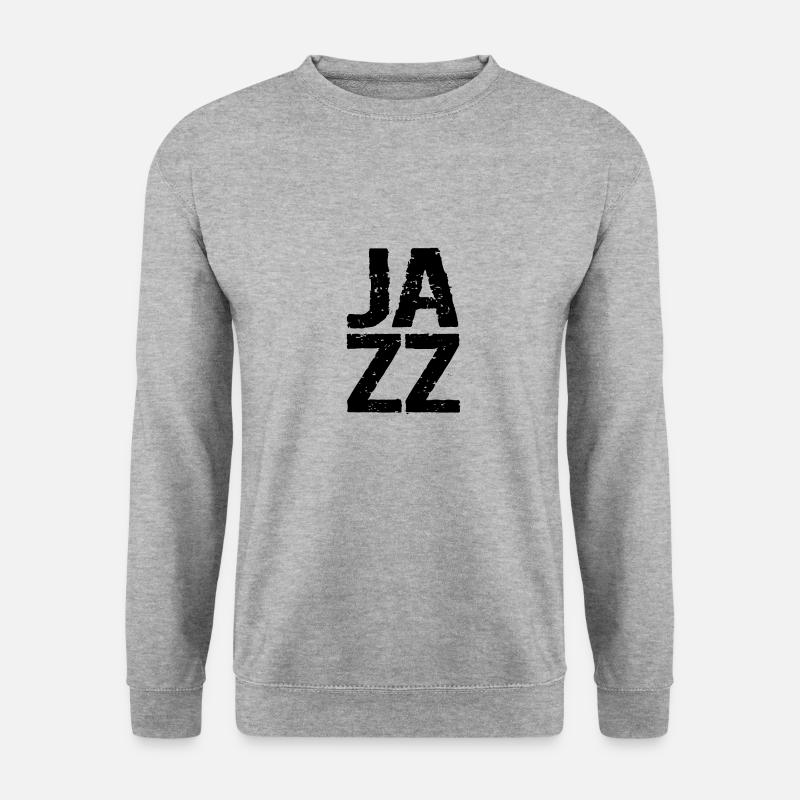 Jazz-Liebe, Jazz-Fan, Jazz-Musiker - Unisex Pullover - Weißgrau meliert