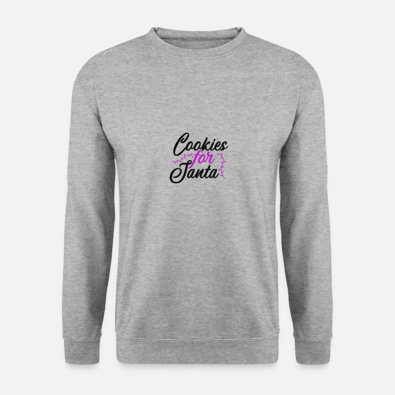 Kekse für den Weihnachtsmann - Unisex Pullover - Weißgrau meliert