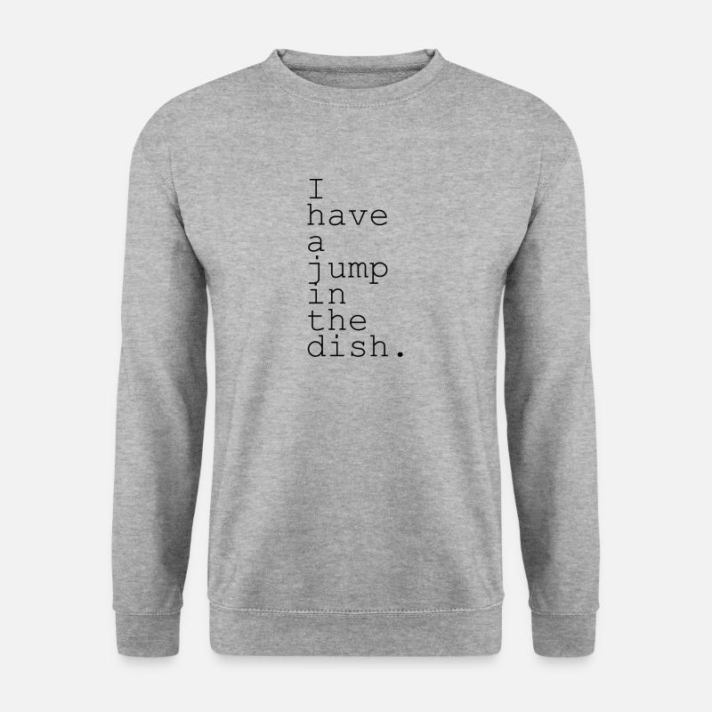 Ich habe einen Sprung in der Schüssel - Unisex Pullover - Weißgrau meliert