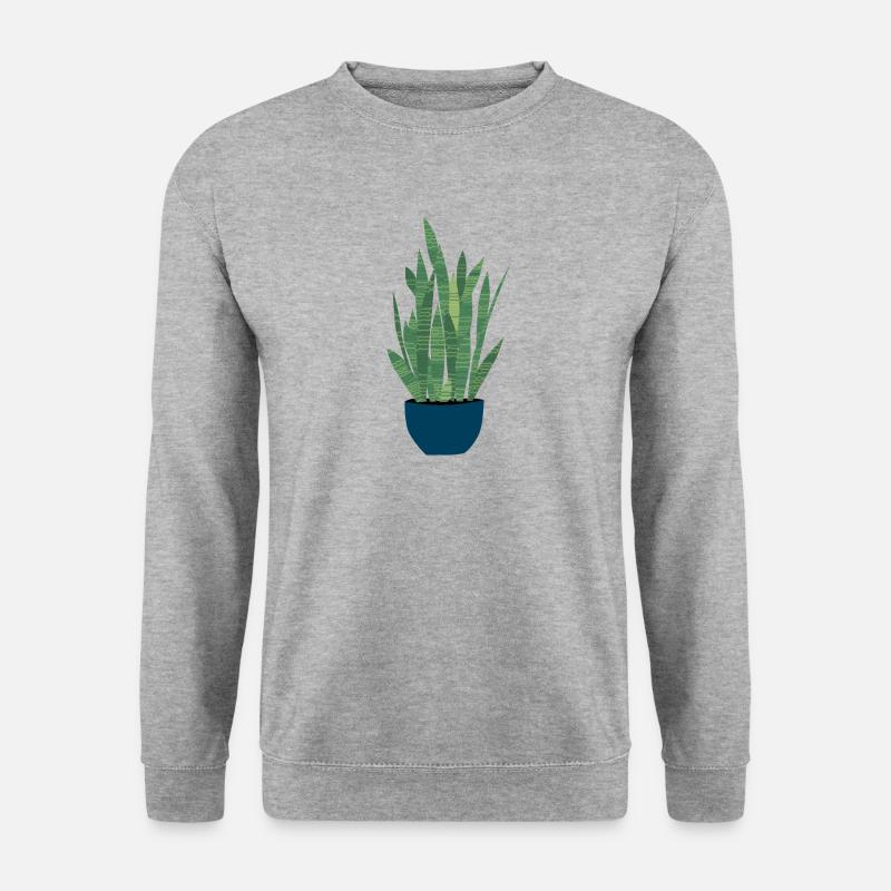 Sansevieria - Unisex Pullover - Weißgrau meliert