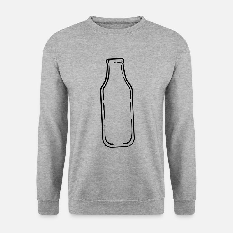 bierflasche bier 1c - Unisex Pullover - Weißgrau meliert