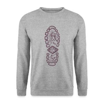 Restez rouge sauvage - Sweat-shirt Unisexe - gris chiné - Devant - Alina (178cm) & Michal (187cm)