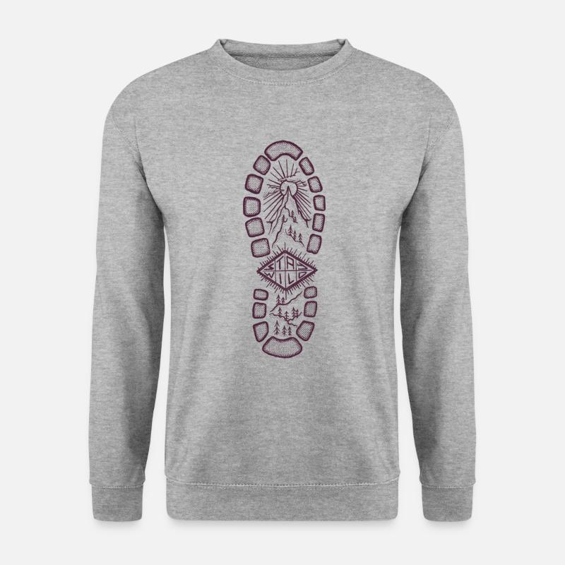 Stay wild red - Unisex Pullover - Weißgrau meliert
