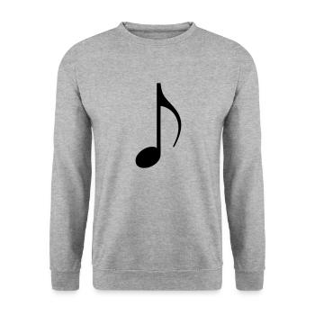 music note - Sweat-shirt Unisexe - gris chiné - Devant - Alina (178cm) & Michal (187cm)