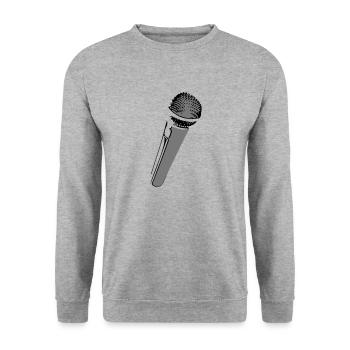 dessin micro - Sweat-shirt Unisexe - gris chiné - Devant - Alina (178cm) & Michal (187cm)