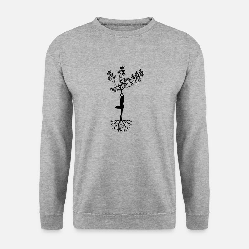 Yoga - Unisex Pullover - Weißgrau meliert