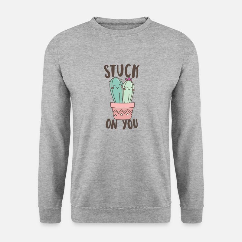 An dir hängen bleiben - Unisex Pullover - Weißgrau meliert