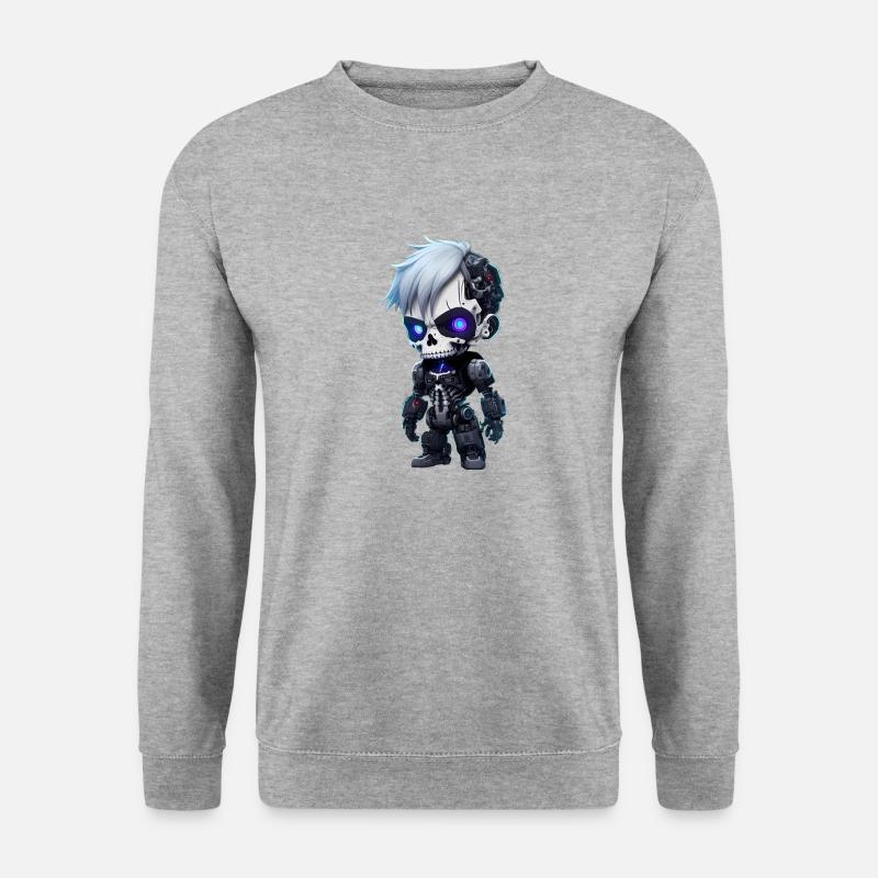Robo-Skeleton - Unisex Pullover - Weißgrau meliert