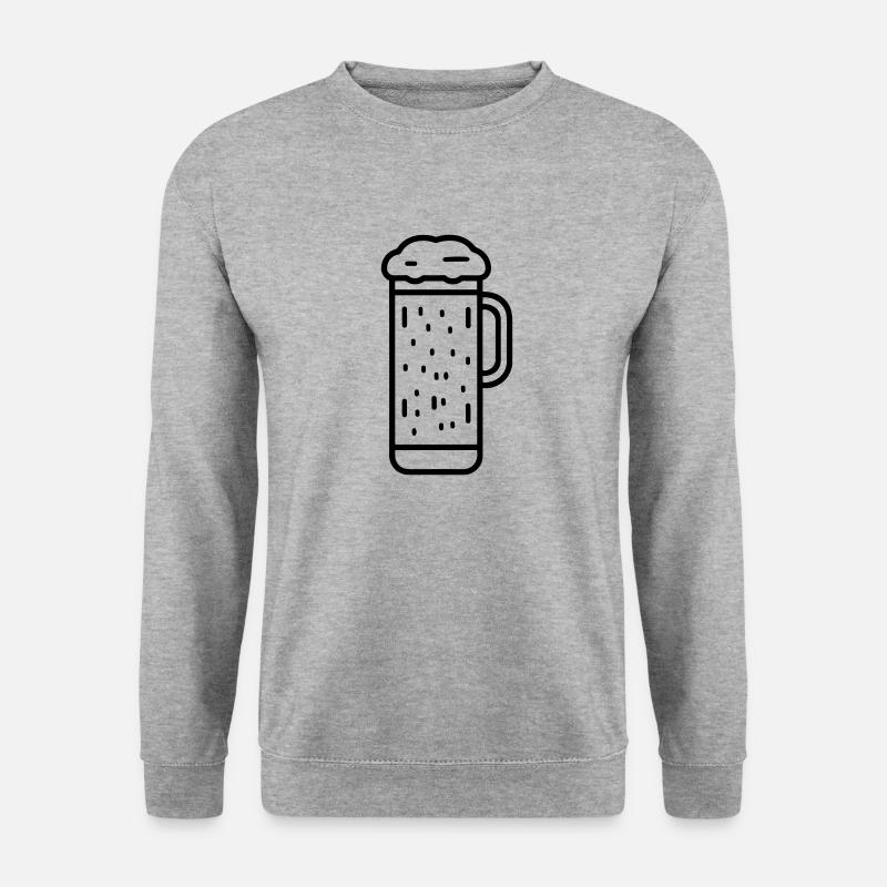 Bier - Unisex Pullover - Weißgrau meliert