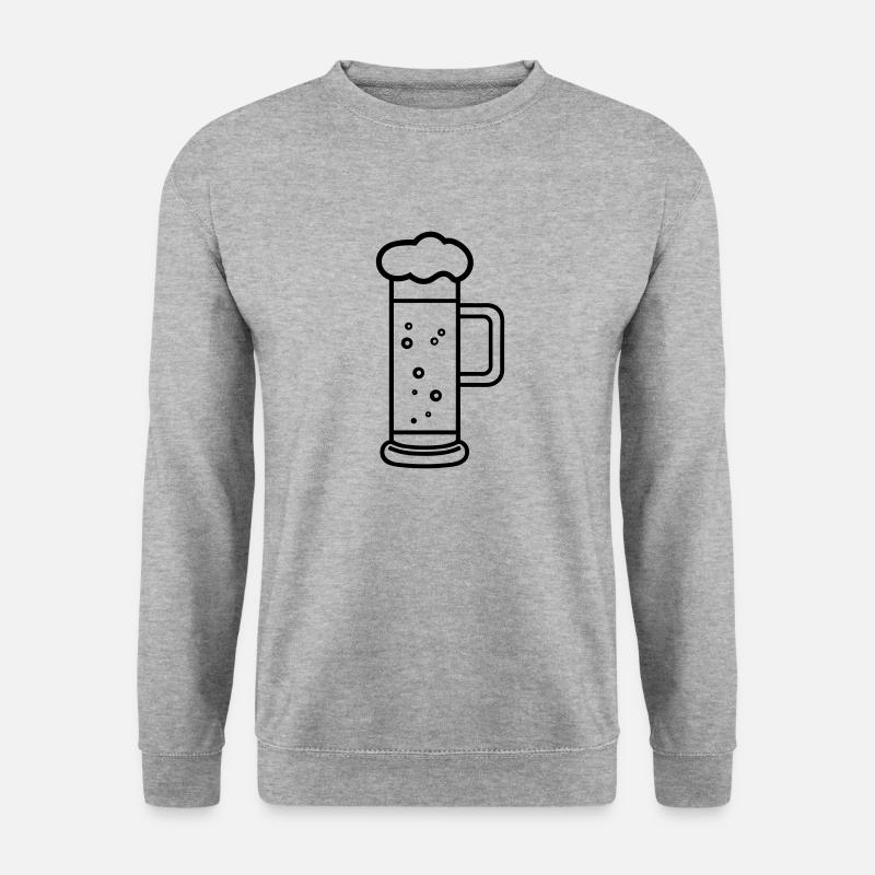 Bier - Unisex Pullover - Weißgrau meliert