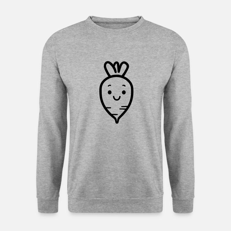 Karotte - Unisex Pullover - Weißgrau meliert