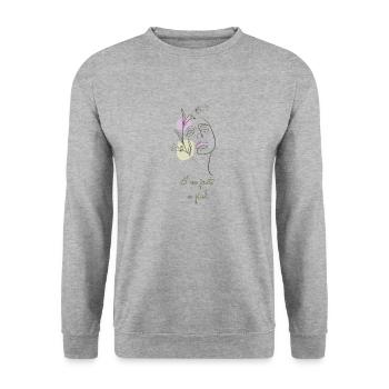I'm just a girl - Unisex Sweatshirt - salt & pepper - Front - Alina (178cm) & Michal (187cm)