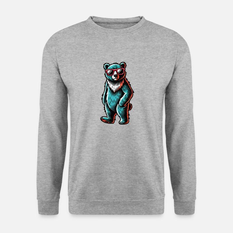 bär cool - Unisex Pullover - Weißgrau meliert
