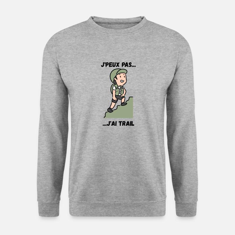Ich kann nicht, ich habe Trail - Unisex Pullover - Weißgrau meliert