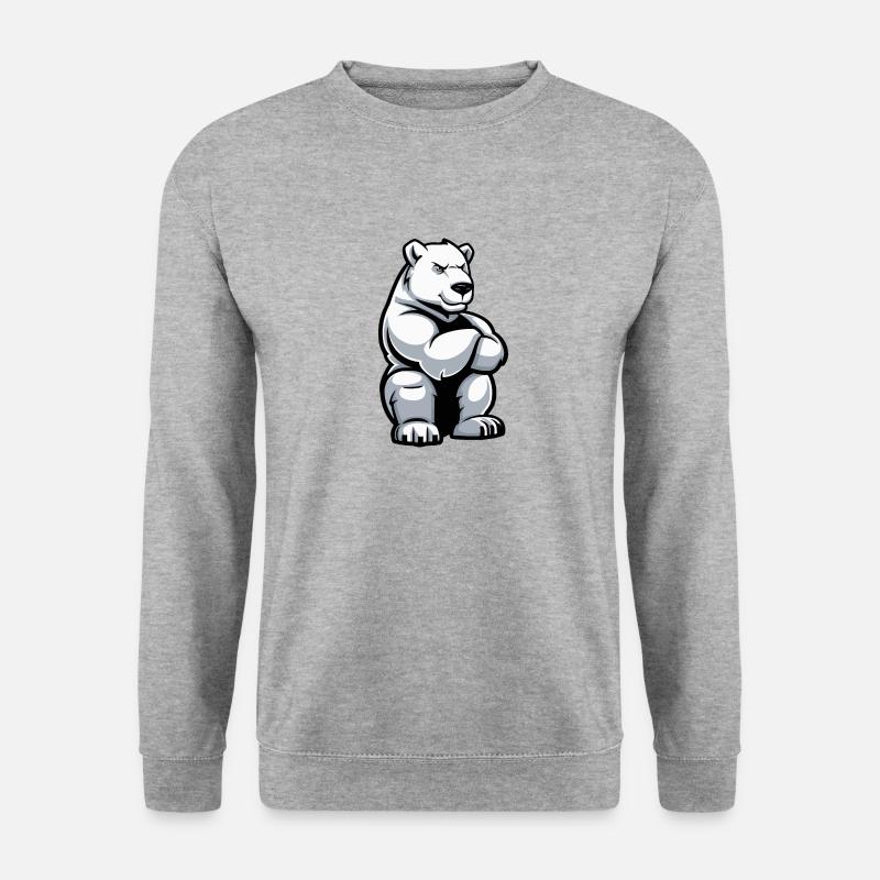 Polar Bear Comic - Unisex Sweatshirt - salt & pepper
