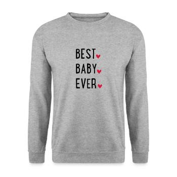 baby - Unisex Sweatshirt - salt & pepper - Front - Alina (178cm) & Michal (187cm)