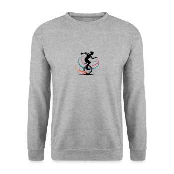 Unicycle unicycle penny-farthing - Unisex Sweatshirt - salt & pepper - Front - Alina (178cm) & Michal (187cm)