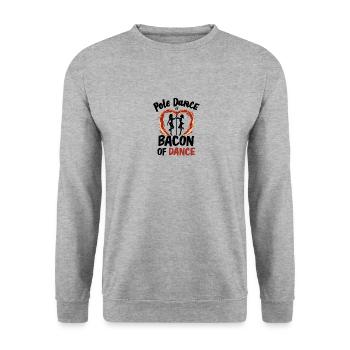Pole Dance Is The Baccon Of Dance - Unisex Pullover - Weißgrau meliert - Vorne - Alina (178cm) & Michal (187cm)