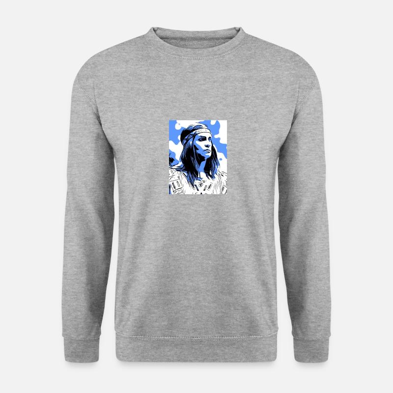 Winnetou - Unisex Pullover - Weißgrau meliert