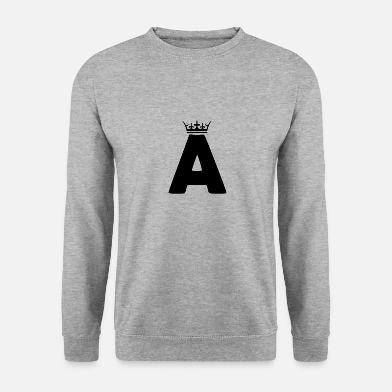 Letter A crown - Unisex Sweatshirt - salt & pepper