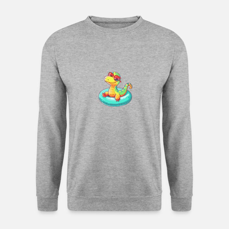 Dinosaur brontosaurus Comic Cool - Unisex Sweatshirt - salt & pepper