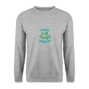 Winter Wonderland - Unisex Sweatshirt - salt & pepper - Front - Alina (178cm) & Michal (187cm)