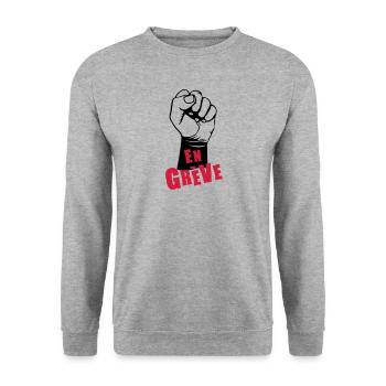 en greve point leve 0 - Sweat-shirt Unisexe - gris chiné - Devant - Alina (178cm) & Michal (187cm)