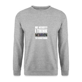 Neurone Neuronon Enseignant Cadeau - Sweat-shirt Unisexe - gris chiné - Devant - Alina (178cm) & Michal (187cm)