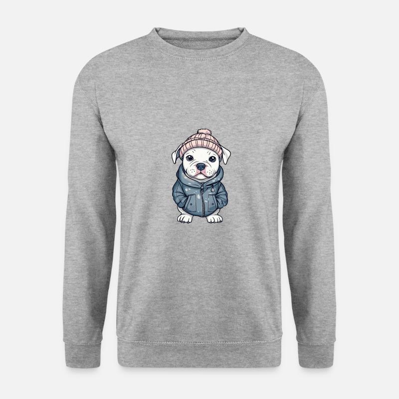 Pit Terrier Chien Élégant - Sweat-shirt Unisexe - gris chiné