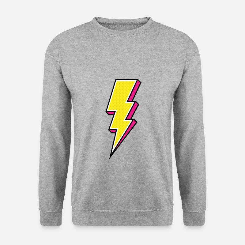 Blitz - Unisex Pullover - Weißgrau meliert