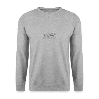 Game - Unisex Pullover - Weißgrau meliert - Vorne - Alina (178cm) & Michal (187cm)