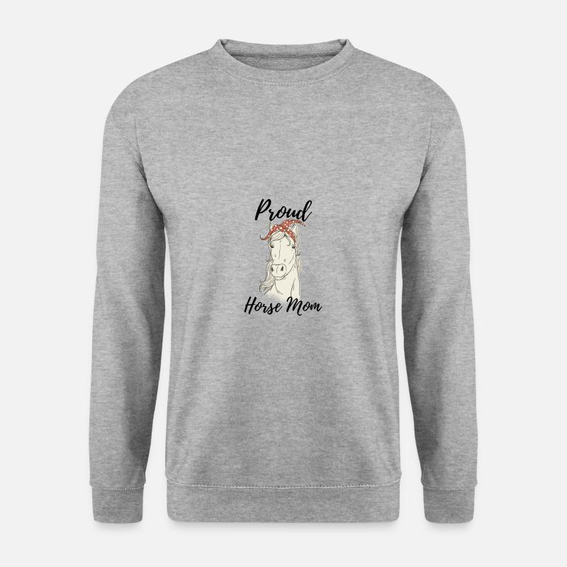 Pferd - Unisex Pullover - Weißgrau meliert
