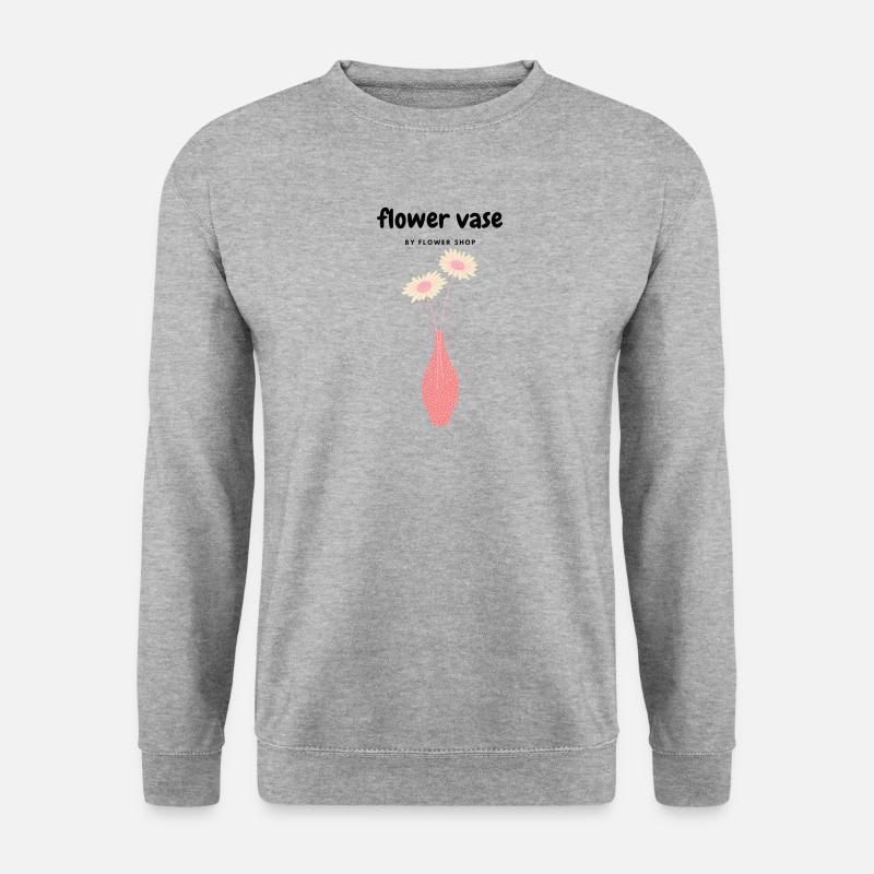 flower vase - Unisex Pullover - Weißgrau meliert
