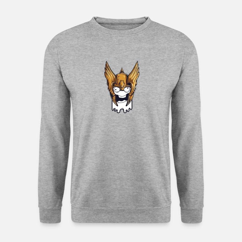 funny odin - Unisex Pullover - Weißgrau meliert