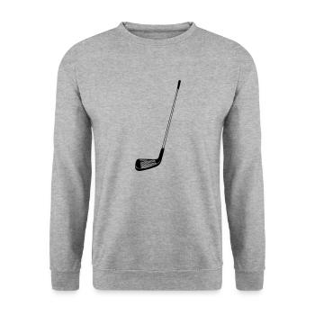 golf stick - Unisex Sweatshirt - salt & pepper - Front - Alina (178cm) & Michal (187cm)