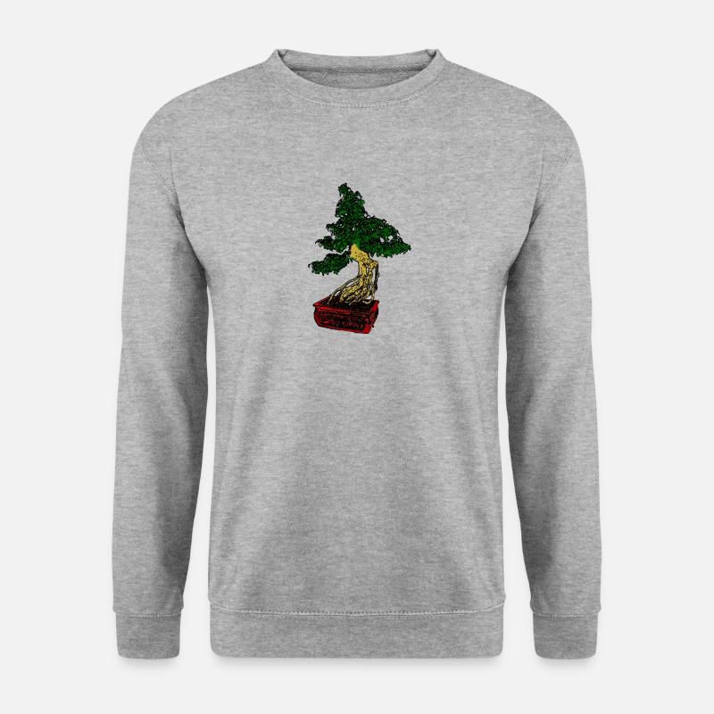 Bonsai - Unisex Pullover - Weißgrau meliert