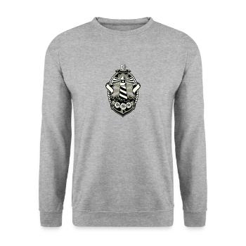 Lighthouse - Unisex Sweatshirt - salt & pepper - Front - Alina (178cm) & Michal (187cm)