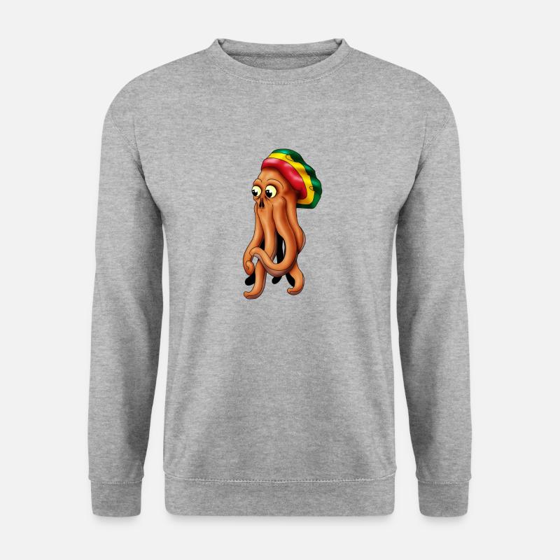 rasta squid cthuhlu - Unisex Sweatshirt - salt & pepper