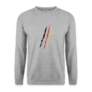 Germany - Sweat-shirt Unisexe - gris chiné - Devant - Alina (178cm) & Michal (187cm)