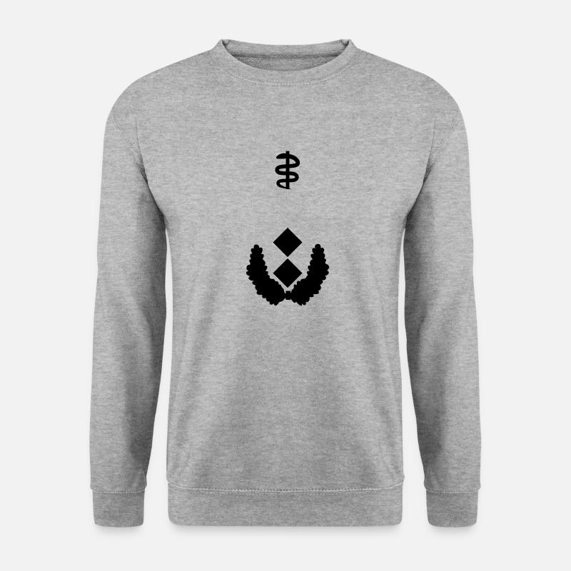 Oberfeldarzt Dienstgrad - Unisex Pullover - Weißgrau meliert
