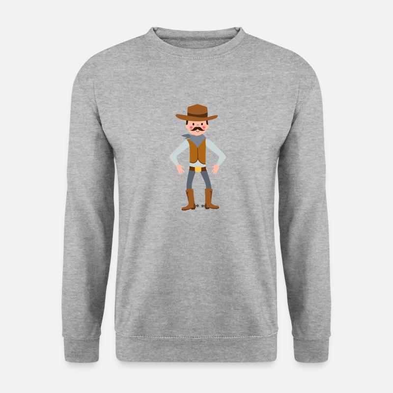 cowboy - Unisex Pullover - Weißgrau meliert