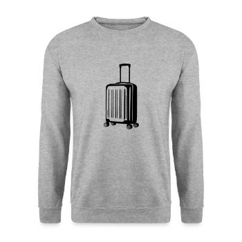 vector suitcase - Unisex Sweatshirt - salt & pepper - Front - Alina (178cm) & Michal (187cm)