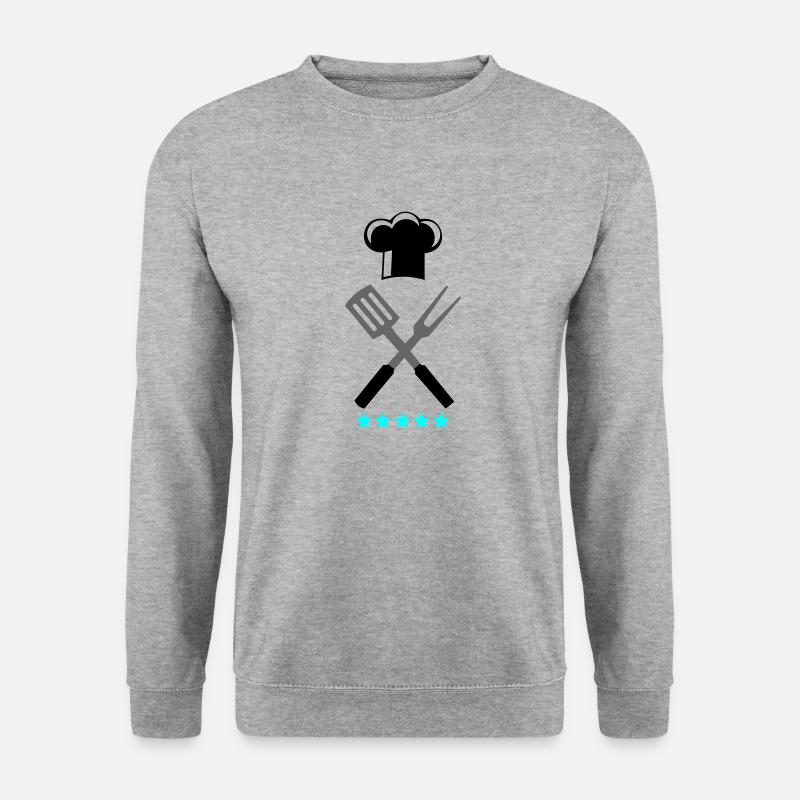 cuisine couverts 5 étoiles - Sweat-shirt Unisexe - gris chiné