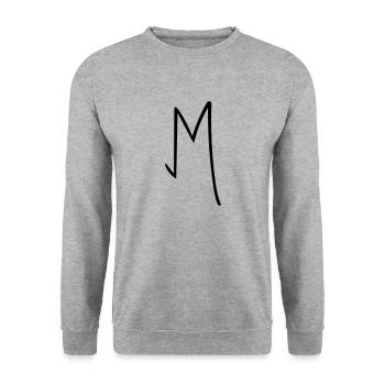 Das M - Unisex Pullover - Weißgrau meliert - Vorne - Alina (178cm) & Michal (187cm)
