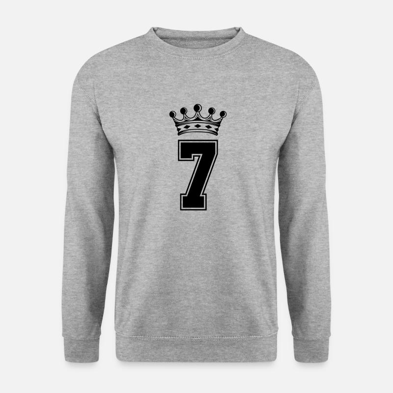 7 krone - Unisex Pullover - Weißgrau meliert