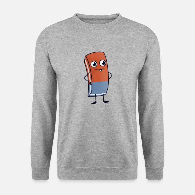 Bürogummi - Unisex Pullover - Weißgrau meliert
