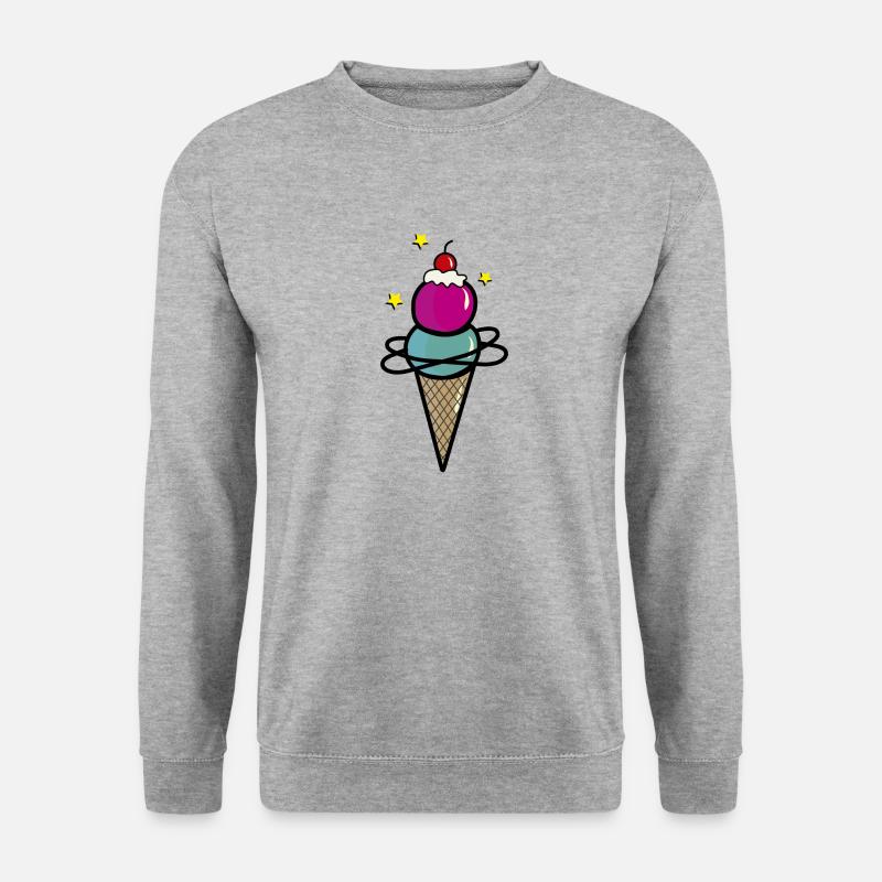 Eisgalaxie - Unisex Pullover - Weißgrau meliert