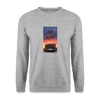 Continuez d’aller de l’avant - Sweat-shirt Unisexe - gris chiné - Devant - Alina (178cm) & Michal (187cm)