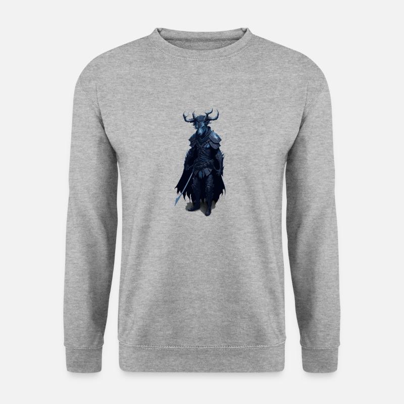 Goat Warrior - Unisex Pullover - Weißgrau meliert