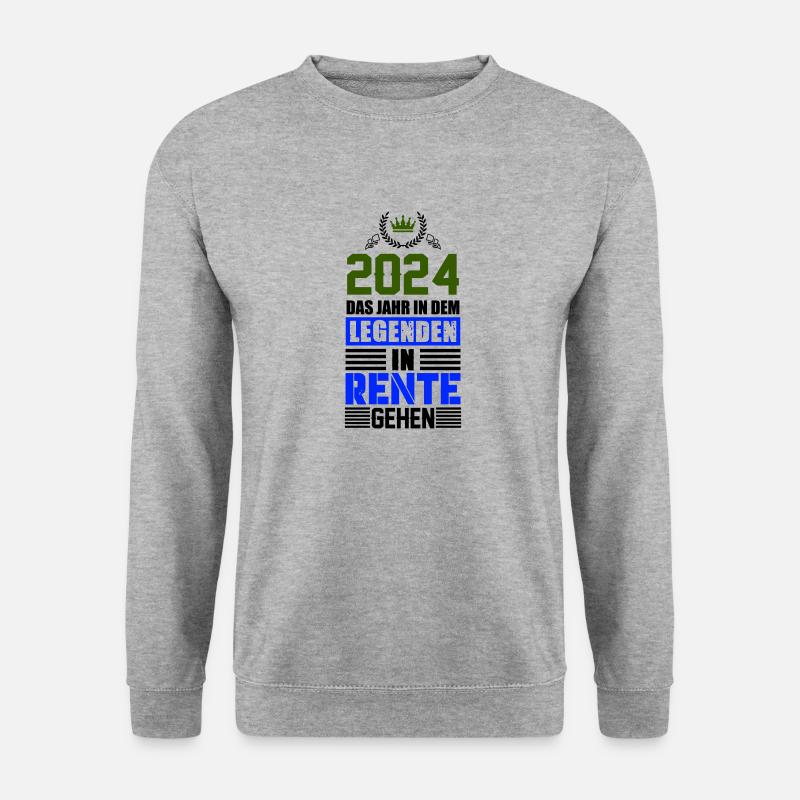rente 2024 - Unisex Pullover - Weißgrau meliert